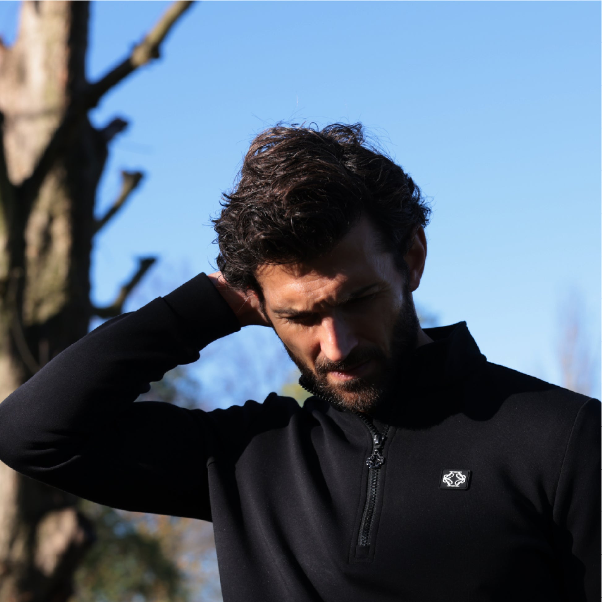 The Ravello Quarter Zip | Black