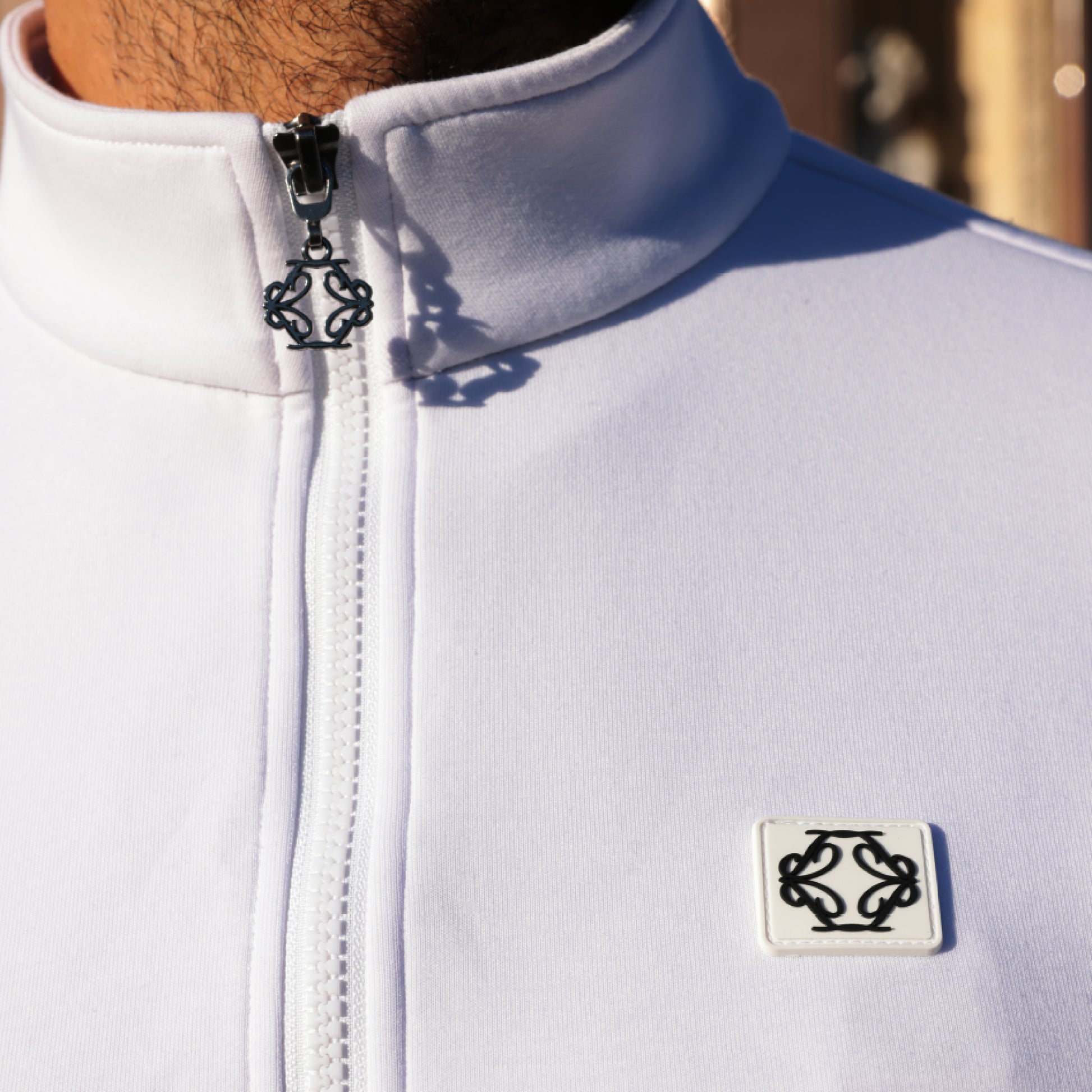 The Ravello Quarter Zip | White