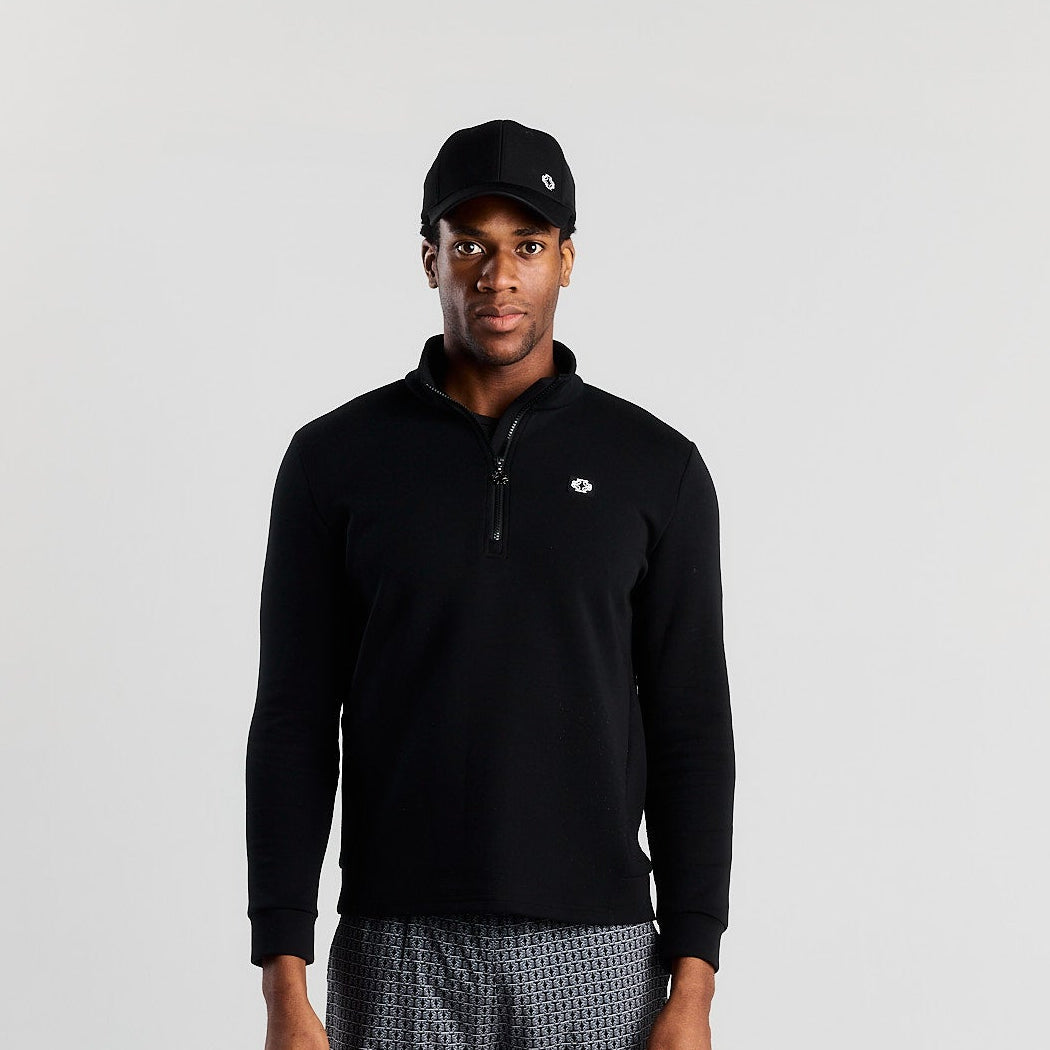 The Ravello Quarter Zip | Black