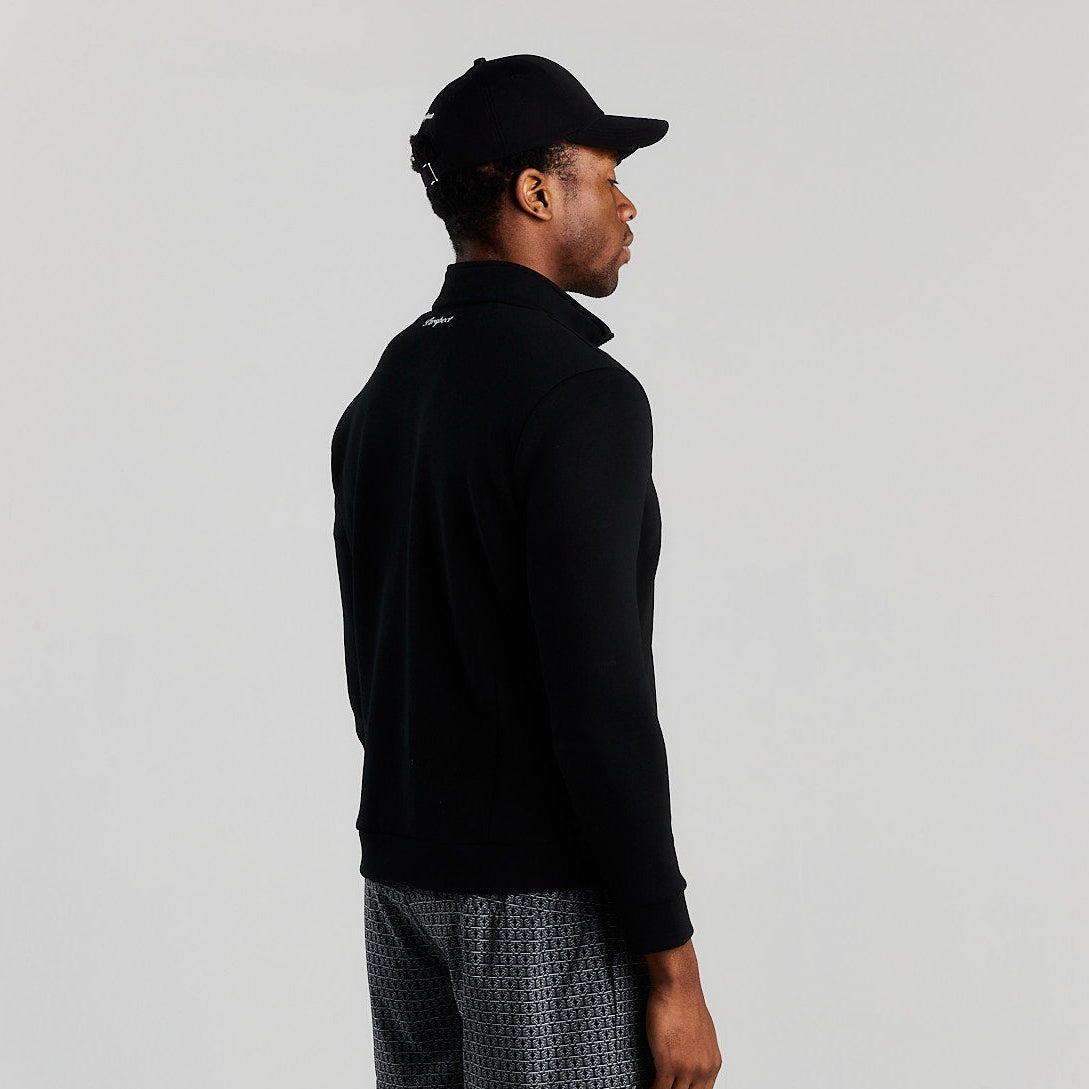 The Ravello Quarter Zip | Black