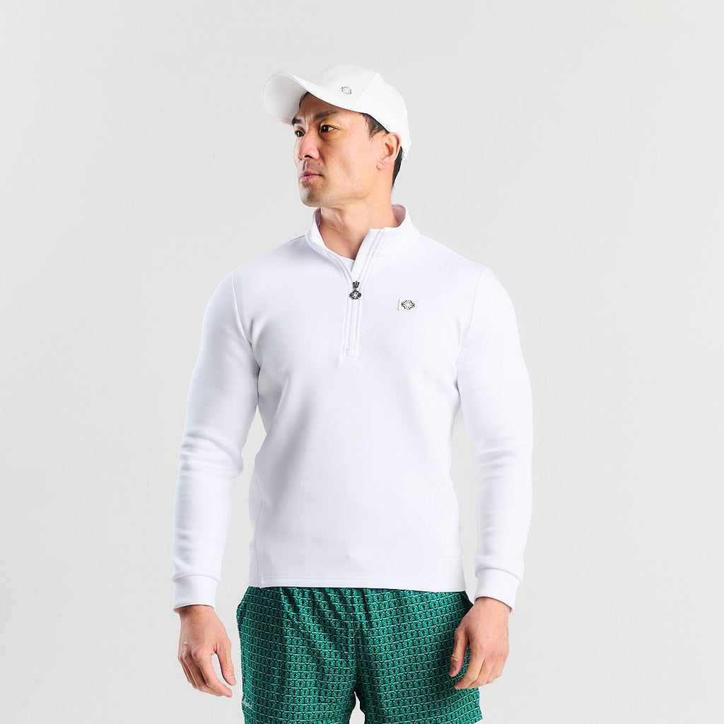 The Ravello Quarter Zip | White