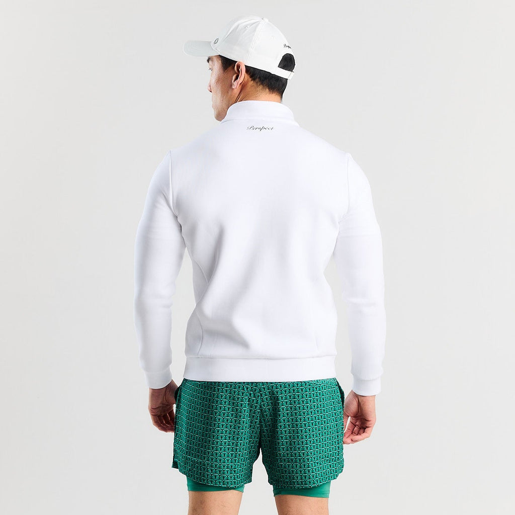 The Ravello Quarter Zip | White